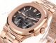 GR Factory Copy Patek Philippe Nautilus Moon Phase Watch Rose Gold Charcoal Dial (4)_th.jpg